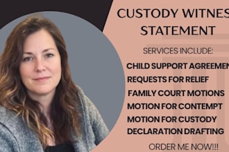 be online lawyer drafting persuasive sworn affidavit custody witness statement