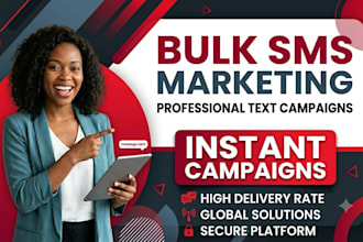 send bulk SMS marketing campaign, text message or email blast and bulk sms