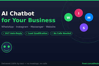 build an ai chatbot for whatsapp, instagram, messenger, or your website