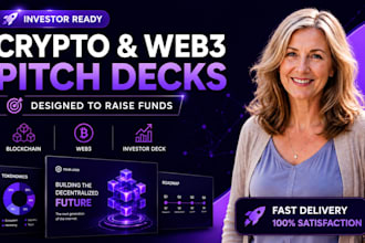 crypto pitch deck, web3 presentation, blockchain investor deck expert promaxplu