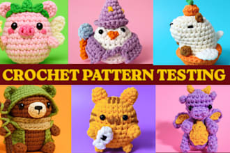 test, proofread your crochet pattern amigurumi crochet pattern pdf with feedback