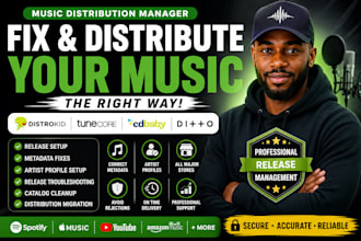 fix and manage music distribution on distrokid tunecore cd baby ditto