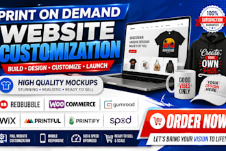 customize print on demand redbubble gumroad website printify printful shirt pod