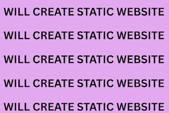 create static website interactive website animated website