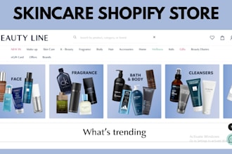 build skincare shopify store beauty website skincare store
