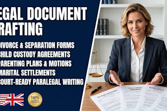 be your family lawyer for child custody or divorce paperwork litigation letter