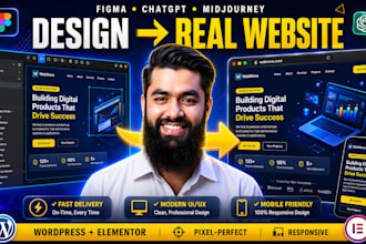 convert figma or ai design to wordpress with elementor