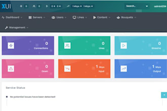 installed and configured xui admin panel on a server running ubuntu 04