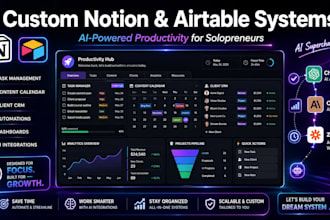 build custom notion or airtable systems with ai prompts for your business