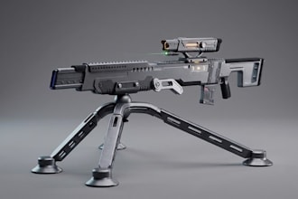 create realistic 3d gun and weapon models for games