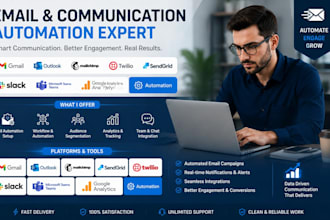 do email communication gmail outlook google analytics sendgrid twillio slack