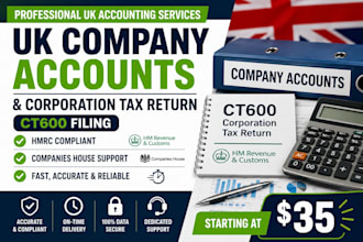 prepare and file UK company accounts and corporation tax return ct600