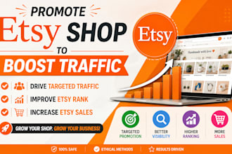 promote etsy shop to boost traffic, etsy rank etsy sales and etsy shop promotion