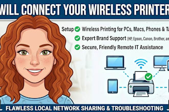 connect wireless printers to computers, tablets, and phones