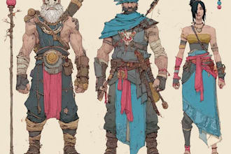 draw character concept art or illustrations