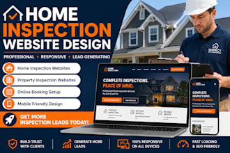 design a modern website for home inspection and property inspection businesses