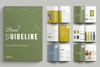 design modern brand identity, brand guidelines and detailed brand style guide