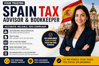 handle spain tax filing, autónomo registration, vat and bookkeeping