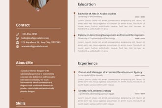 write professional ats CV resume and cover latter