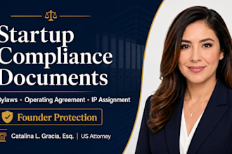 draft your startup formation and investment compliance legal documents attorney