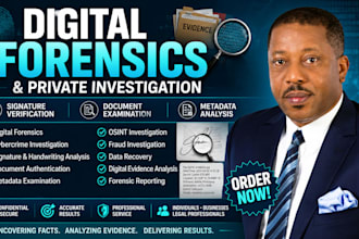 do forensic handwriting, signature analysis, metadata analysis, report writing