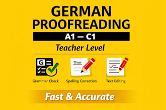 proofread and edit your german text professionally