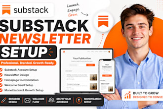 setup premium substack account, substack publication design substack newsletter