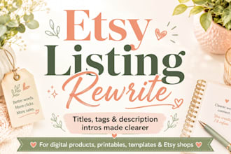 rewrite your etsy title, tags, and description