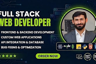 build custom react js website with node js backend