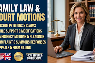 be family law legal drafting attorney, custody petitions divorce lawsuit writing