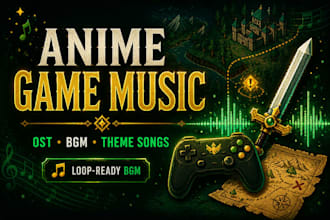 produce anime game music, sfx, jpop song and ost for your indie game