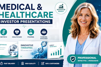 medical presentation, healthcare deck, biotech investor presentation expert pro