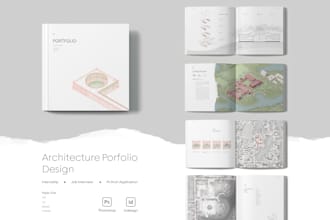 design a professional architecture portfolio for job and masters applications