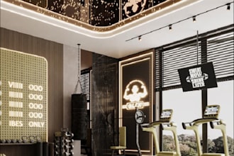 do 3d gym interior design pilate fitness center massage room yoga studio sports