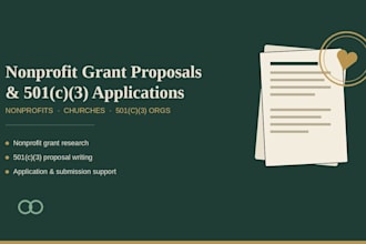 write nonprofit grant proposals and 501c3 grant applications