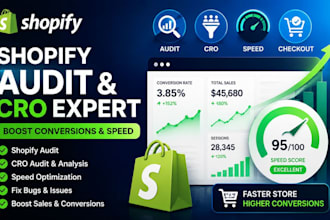 audit optimize shopify store cro expert optimize checkout speed and boost vitals