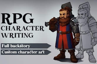 write your rpg character backstory with custom art