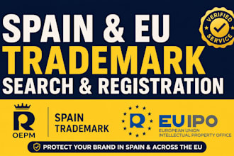 expertly do a trademark search and registration in europe spain as an attorney