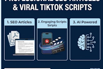 write professional SEO articles and tiktok scripts