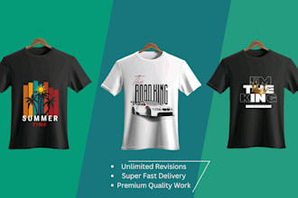 do custom and trendy t shirt design for your brand