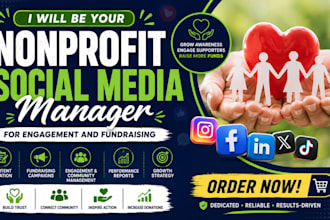 be your nonprofit social media manager for engagement and fundraising