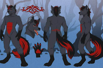 create ref sheet anthro nsfw furry reference sheet fursona ref sheet