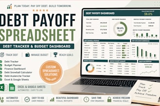 create custom debt payoff calculator and tracker avalanche spreadsheet