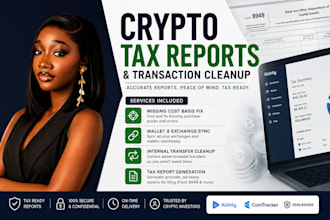 generate crypto tax reports and clean up transaction errors