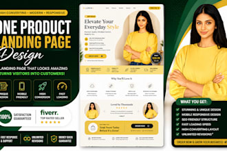 design a high converting shopify one product landing page