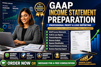 prepare gaap income statement and profit loss report