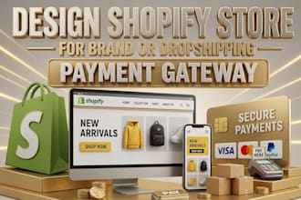 create branded shopify store design store payment gateway