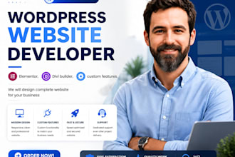build wordpress divi website elementor wordpress or redesign divi wordpress fix