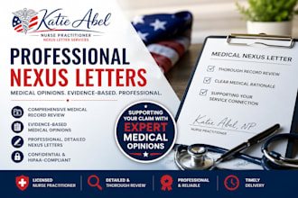 write medical supported opinion for VA disability