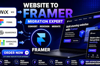 convert figma to framer, wix to framer, squarespace and ghl to framer